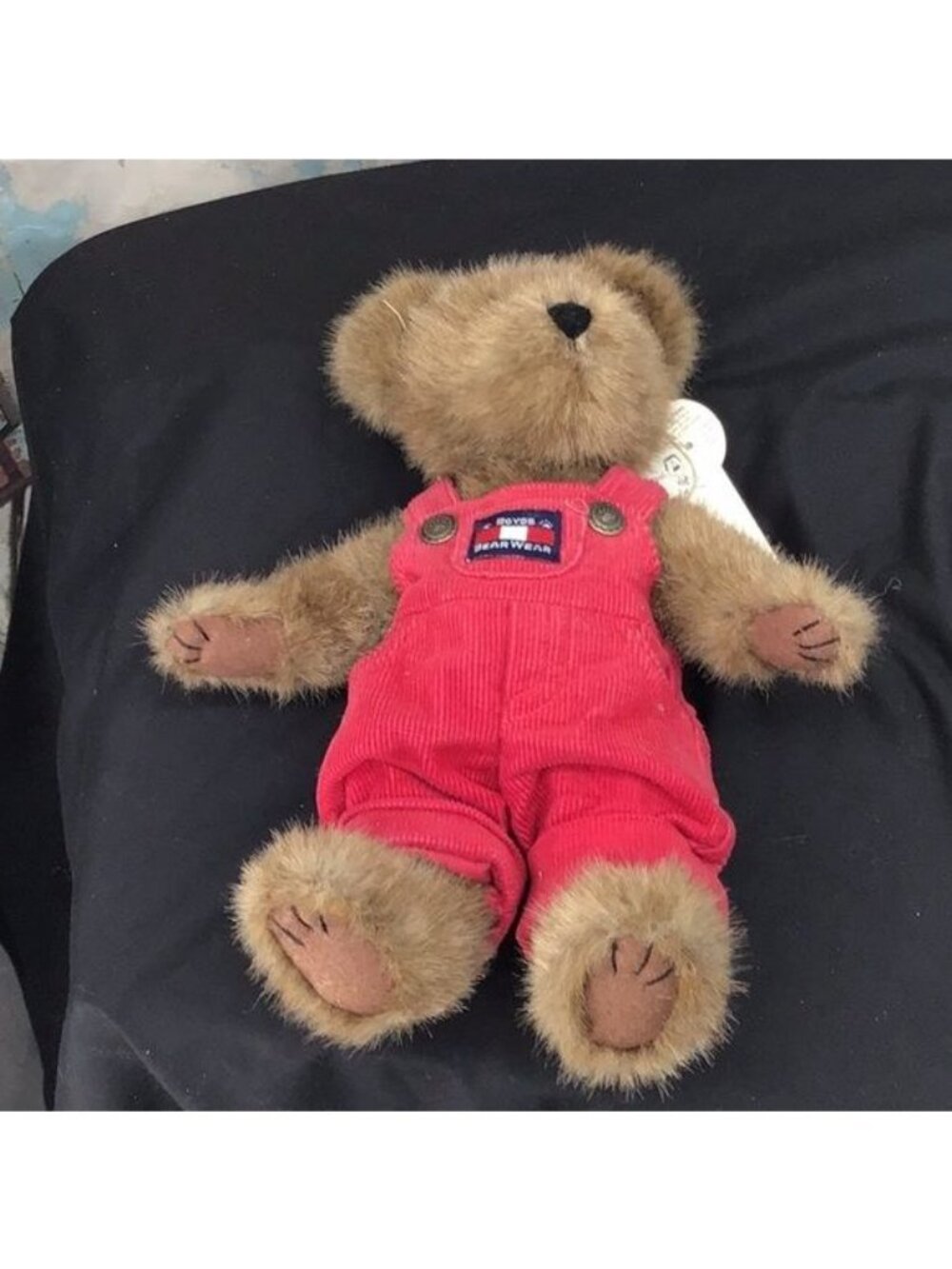 Boyds Bears & Friends Kyle L. Berriman Plush Bear In Red Corduroy Overalls 12" H - Picture 5 of 7